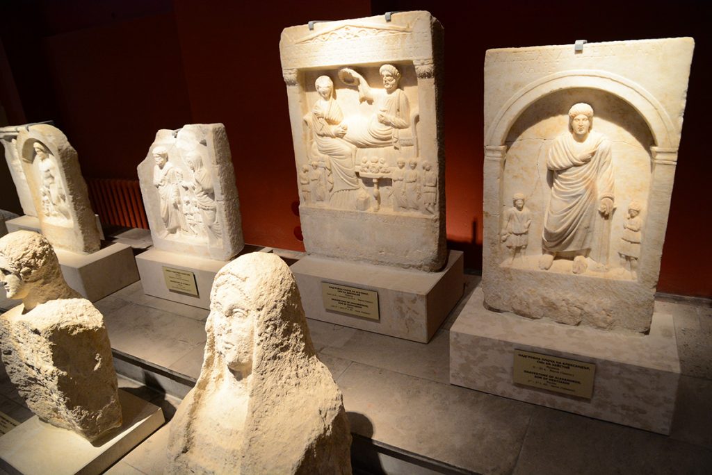 Roman funerary monuments in the Archaeological Museum of Varna