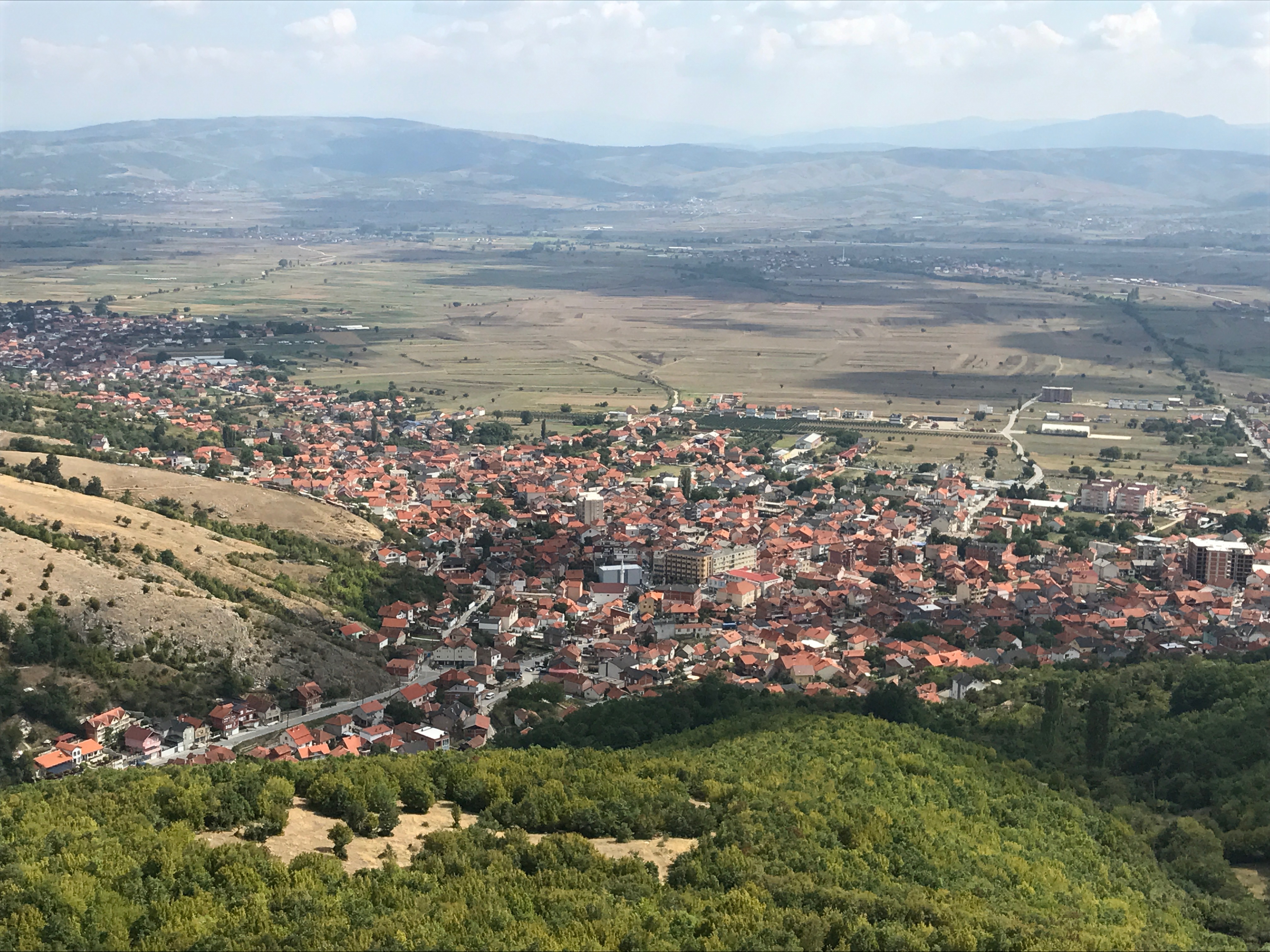 Serbia’s Presevo Valley with the city of Presevo in the foreground